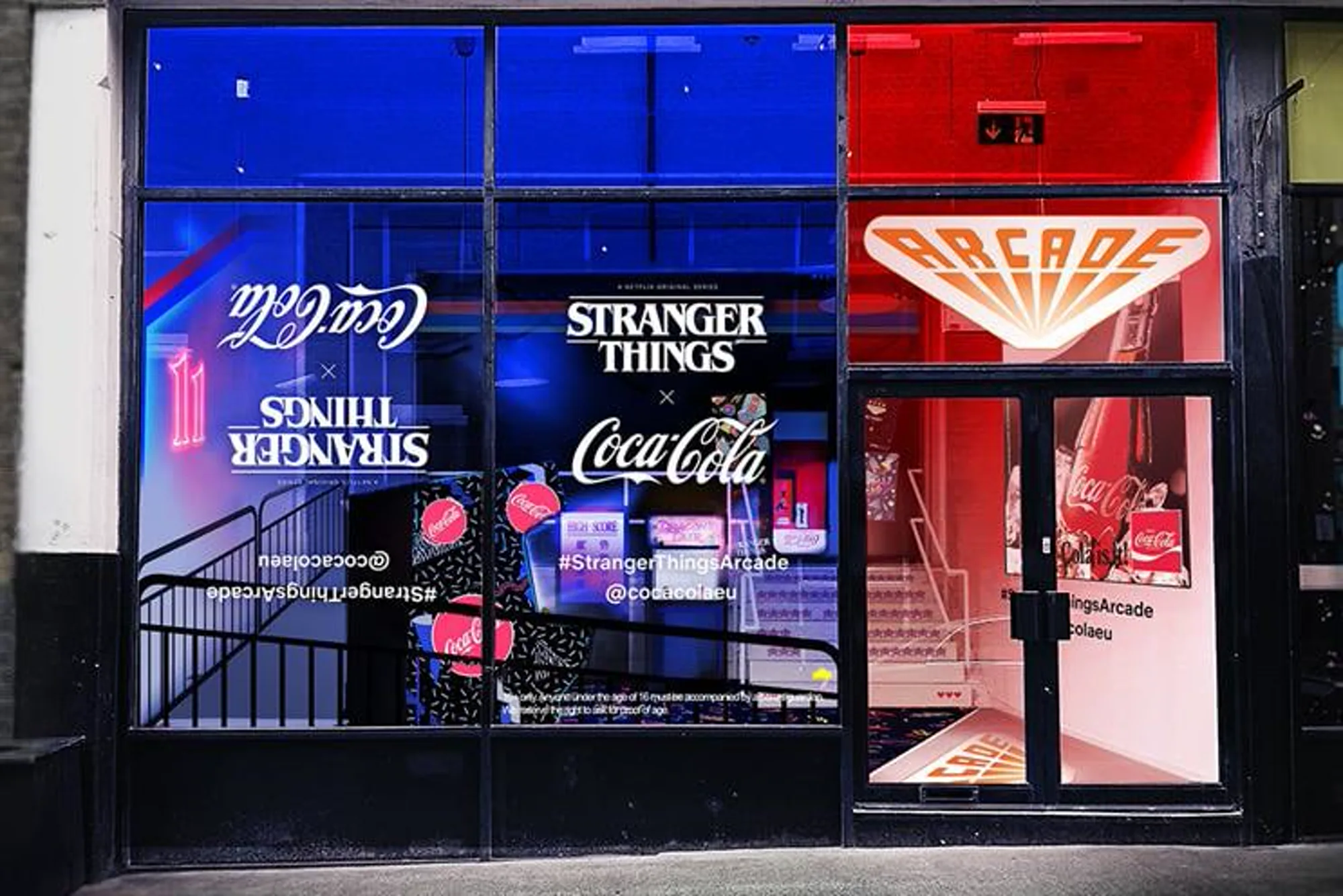 Branded arcade machine at an Arcade Direct activation.