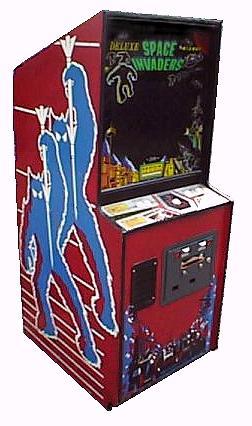 Original Red Space Invaders Arcade Machine