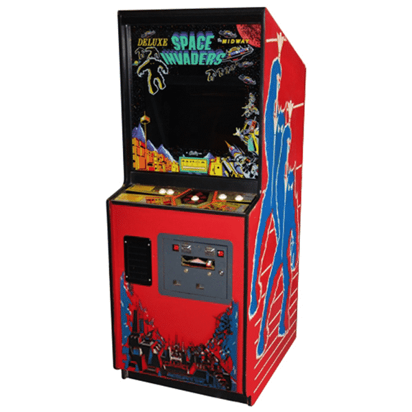 Original Red Space Invaders Arcade Machine Hire Arcade Direct UK