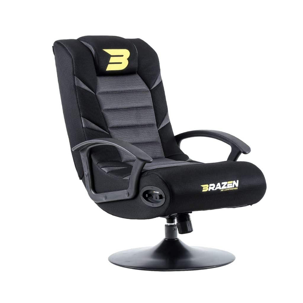 BraZen Pride 2.1 Bluetooth Gaming Chair - Black & Grey | Arcade Direct