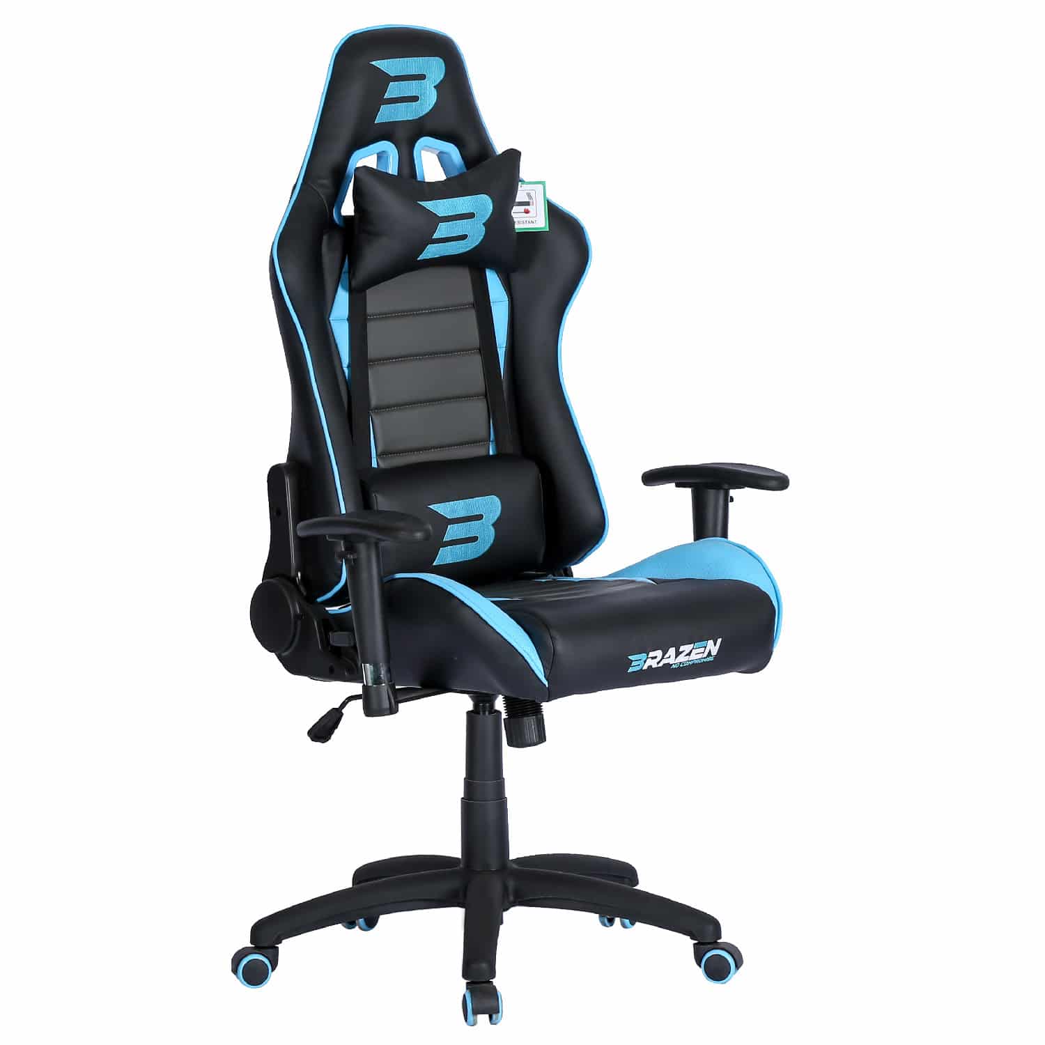 BraZen Sentinel Elite PC Gaming Chair - Blue | Arcade Direct