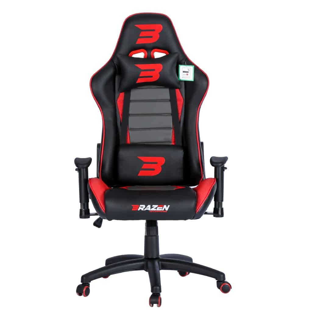 BraZen Sentinel Elite PC Gaming Chair Red Arcade Direct