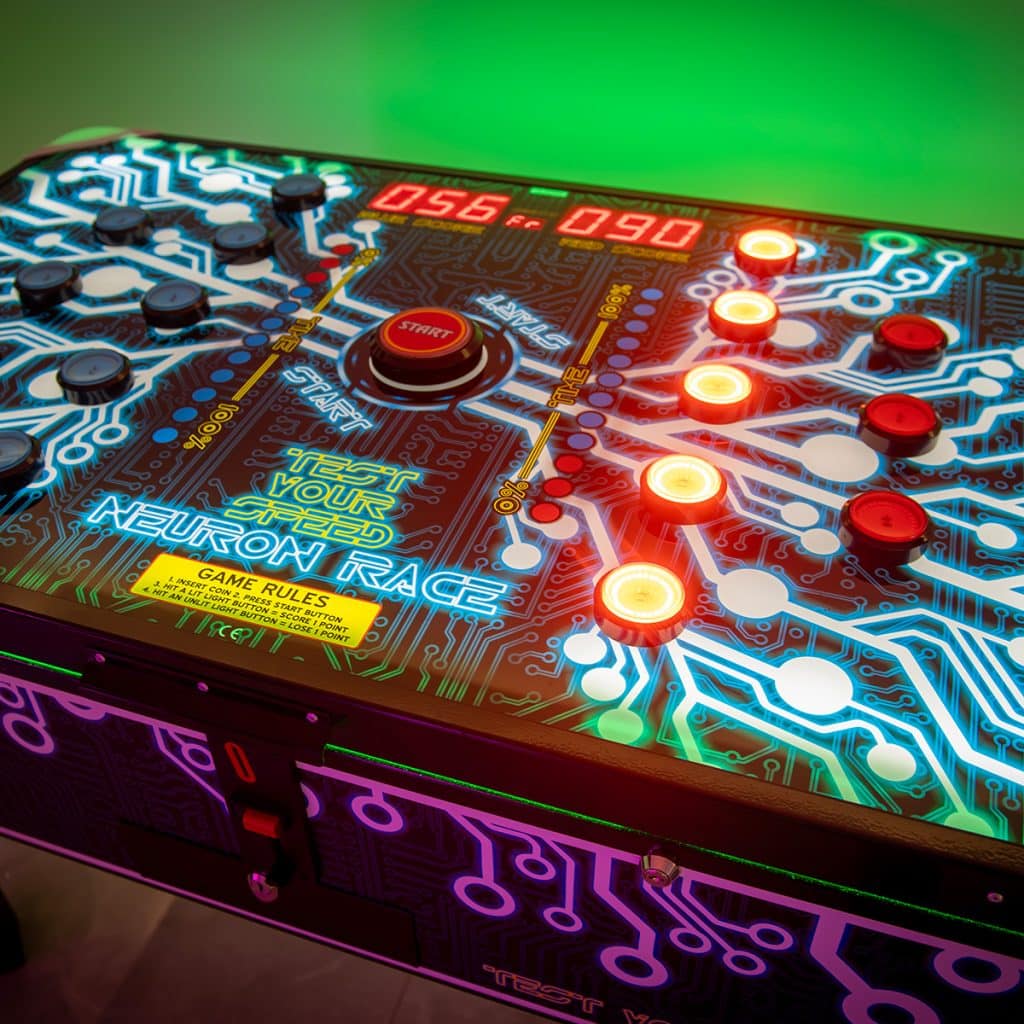 A close up view of the Neuron Race Gams Table